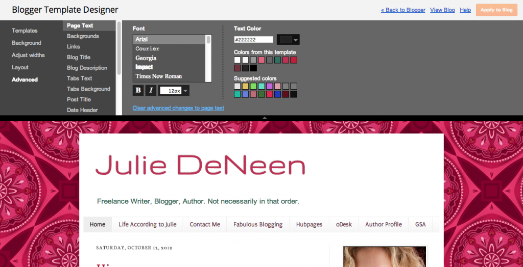 blogger template designer