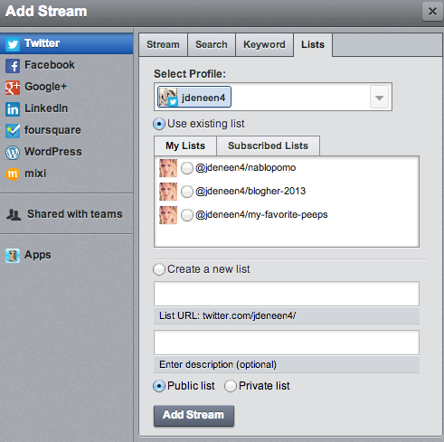 Set up lists on twitter to follow specific groups of people.
