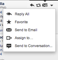 Reply, retweet etc. right from in Hootsuite.