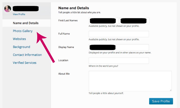 Click each option on the left and fill out as much as you can.