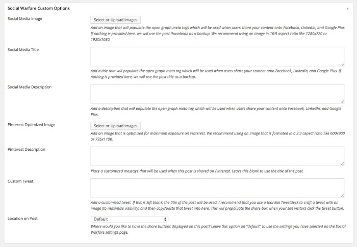 social warfare customization