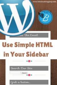 Using Html in your sidebar
