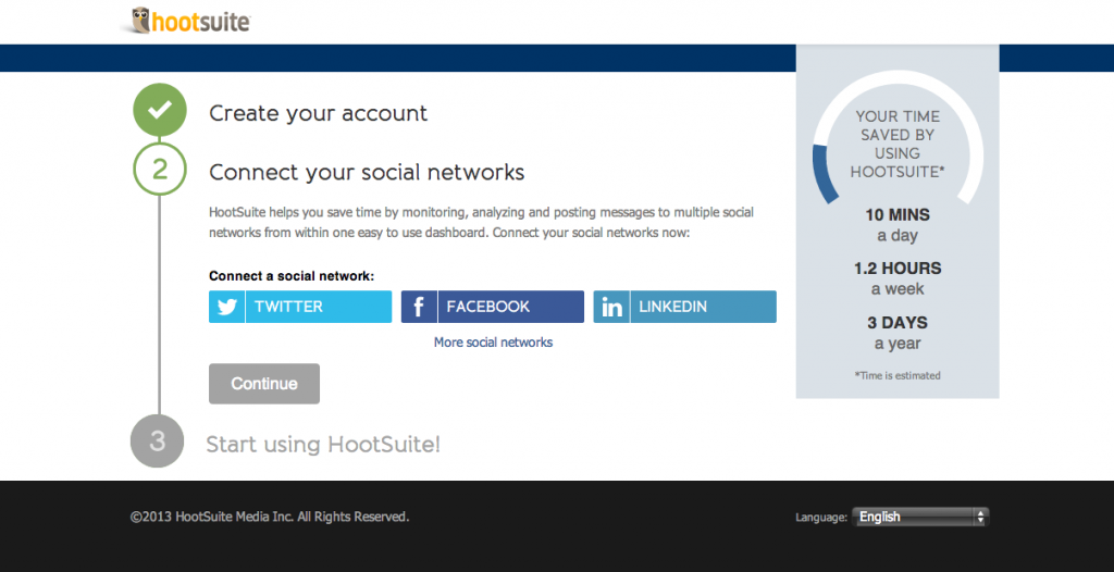Adding your social profiles to Hootsuite